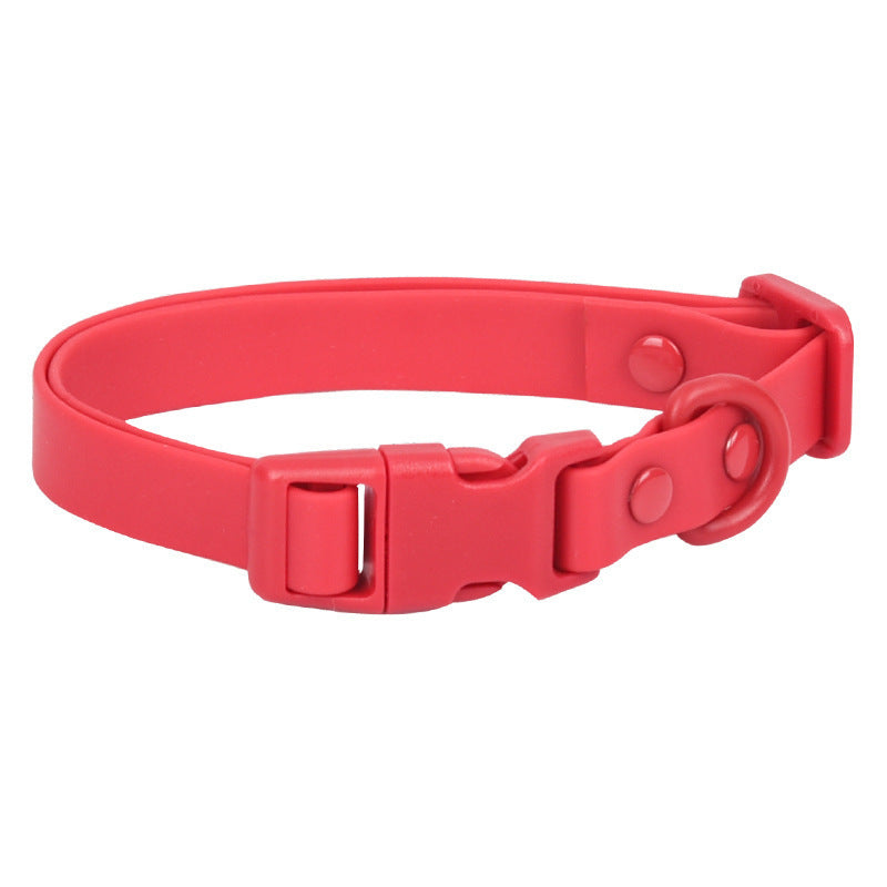 Red dog collar on a white background