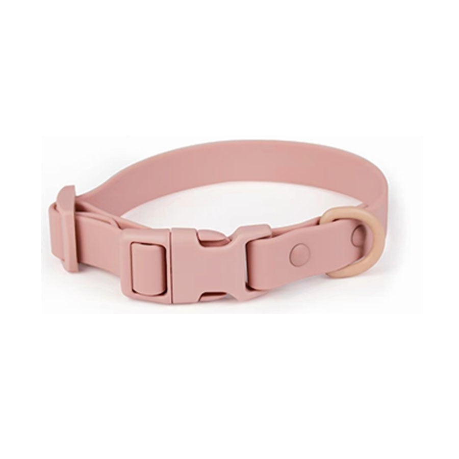Pink dog collar on a white background