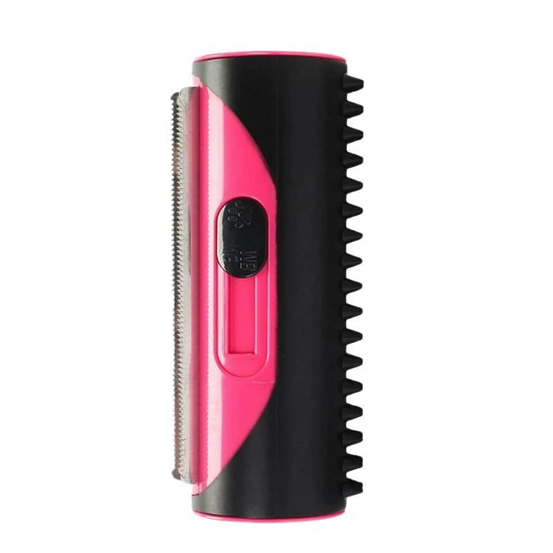 Pink and black hair trimmer on a white background