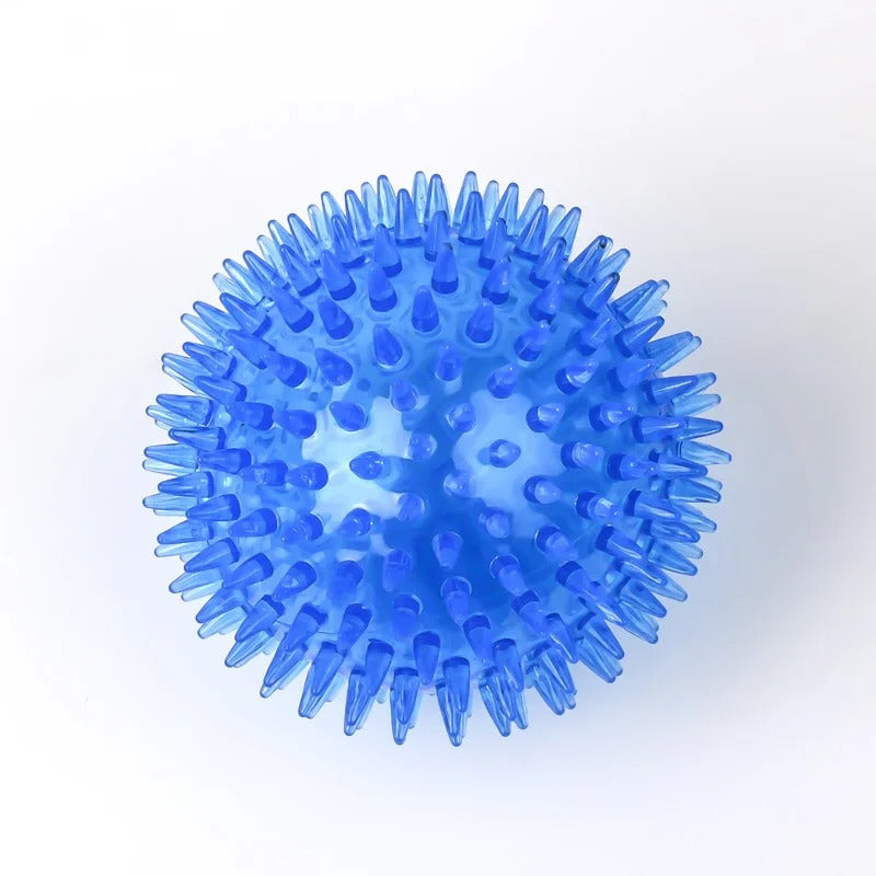 Blue spiky ball on a white background